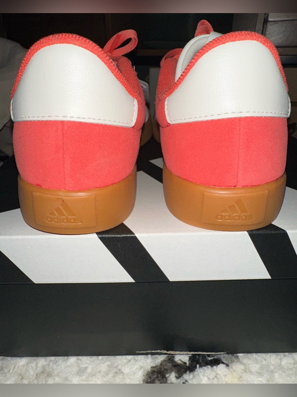 NIB adidas Women’s VL Court 3.0 Sneakers Sz 8.5 Preloved Scarlet Color - Picture 9 of 14